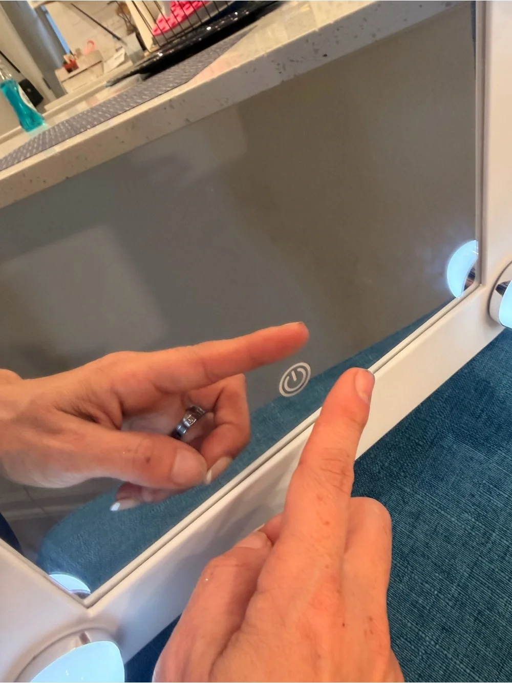 LED Vanity Mirror with Touch Controls - White